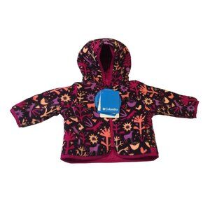 Columbia Reversible Infant 3-6 Months Double Trouble Jacket Fuchsia Lilac Peach